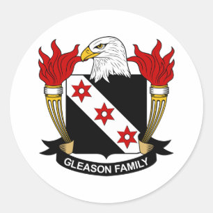 Sticker Rond Crête de famille de Gleason