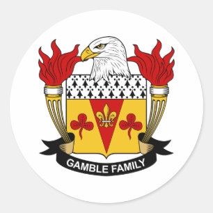 Sticker Rond Crête de famille de jeu
