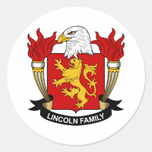 Sticker Rond Crête de famille de Lincoln