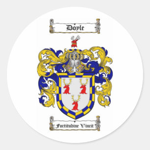 STICKER ROND CRÊTE DE FAMILLE DOYLE - DOYLE COAT D'ARMES