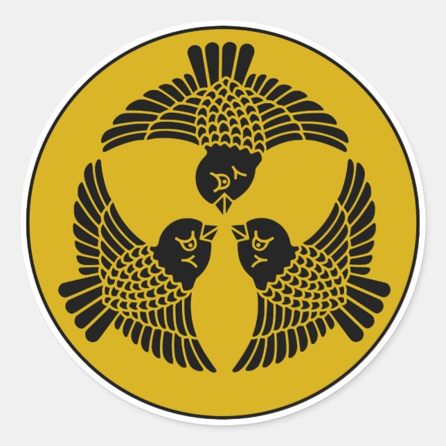 Sticker Rond Crête de l'Épervier japonais (Devant)