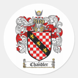 STICKER ROND CRÊTE FAMILIALE CHANDLER - MANTEAU D'ARMES CHANDLE