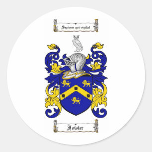 STICKER ROND CRÊTE FAMILIALE FOWLER - MANTEAU D'ARMES FOWLER