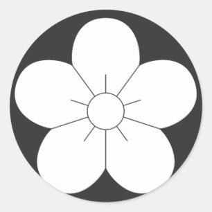 Sticker Rond [Crêtes de famille] Fleurs