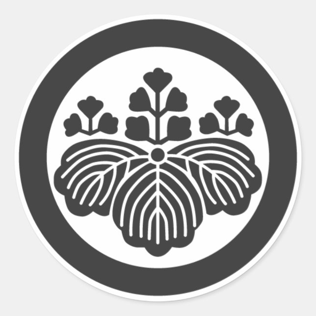 Sticker Rond [Crêtes de famille] Fleurs (Devant)