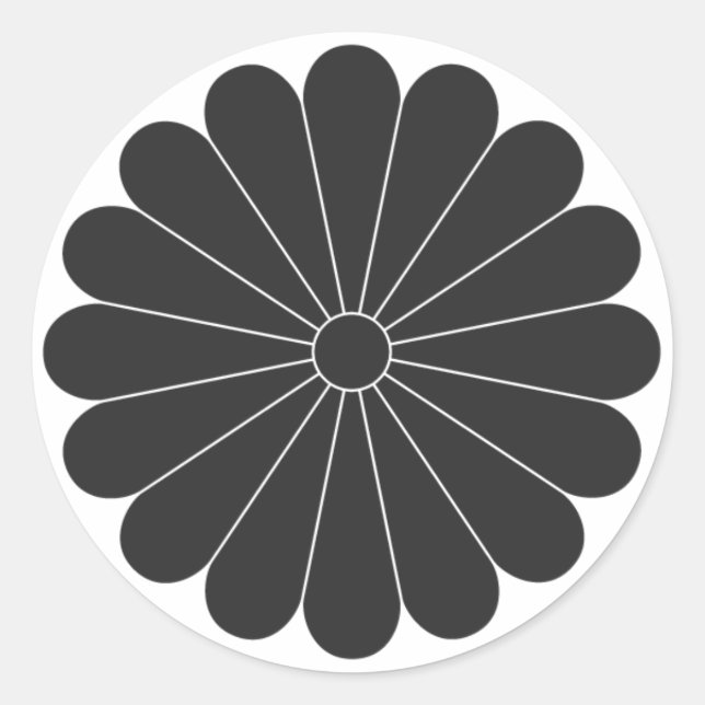 Sticker Rond [Crêtes de famille] Fleurs (Devant)