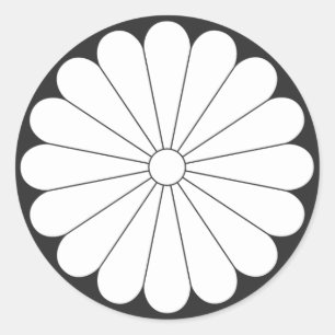 Sticker Rond [Crêtes de famille] Fleurs