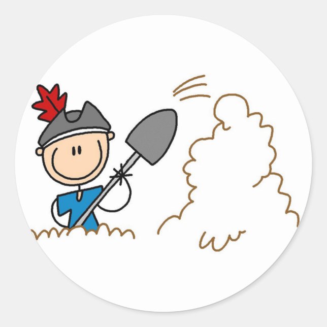 Sticker Rond Creusage de pirates pour l'autocollant au trésor (Devant)