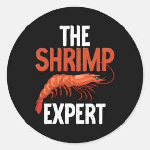 Sticker Rond crevettes expert crevettes
