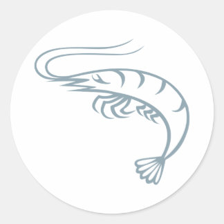 Sticker Rond Crevettes vivantes