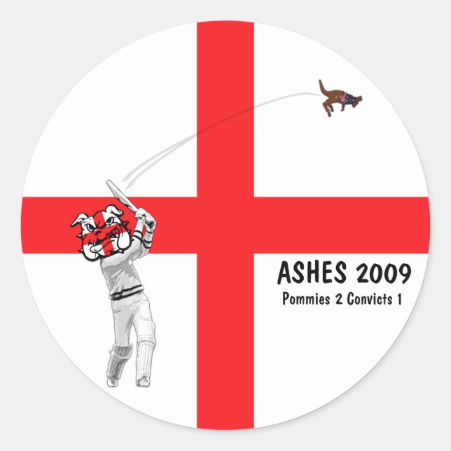 Sticker Rond cricket anglais (Devant)