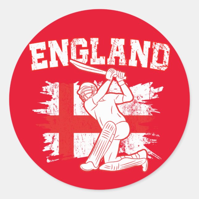 Sticker Rond Cricket England, membres de l'armée de la Barmée (Devant)