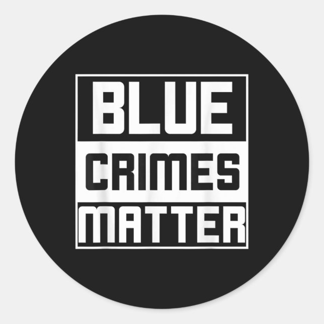 Sticker Rond Crimes bleus anti-police État (Devant)