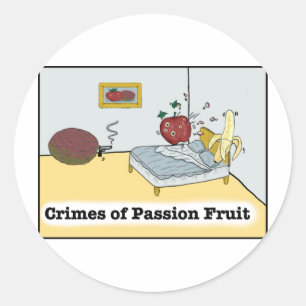 Sticker Rond Crimes de passion Fruit Zazzle