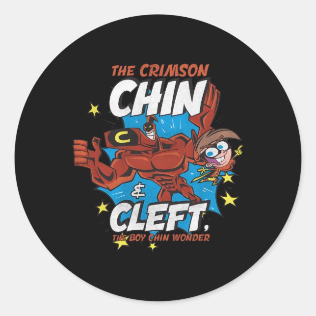 Sticker Rond Crimson Chin Cleft, Parents Assez Parents (Devant)