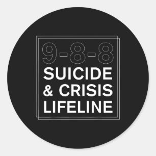 Sticker Rond Crise de sensibilisation au suicide Ligne de vie 9