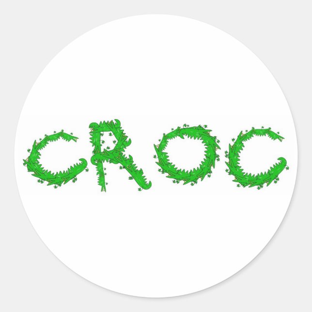 Sticker Rond Croc (Devant)