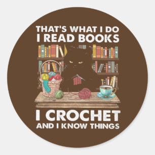 Sticker Rond Crochet Livres