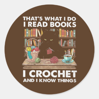 Sticker Rond Crochet Livres