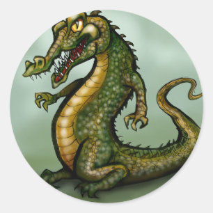Sticker Rond Crocodile