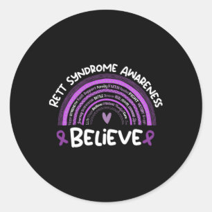 Sticker Rond Croire le syndrome de rétrospective Mois de sensib