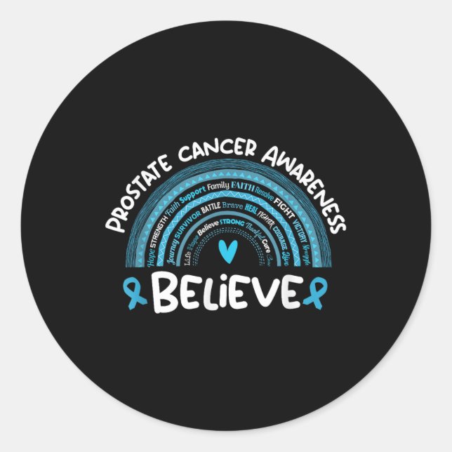 Sticker Rond Croire Mois de sensibilisation au cancer de la pro (Devant)