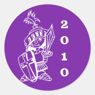 Sticker Rond croisé pourpre et petit 2010