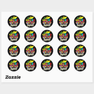 Sticker Rond Croisière 2023 Famille de vacances Croisière