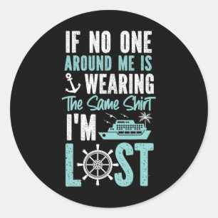 Sticker Rond Croisière Bateau Vacances Amis Famille Si Nob