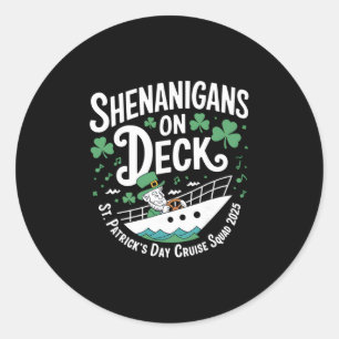 Sticker Rond Croisière du Deck Shenanigans St Patrick 2025 