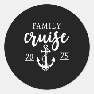 Sticker Rond Croisière en famille 2025 Vacances en famille Corr