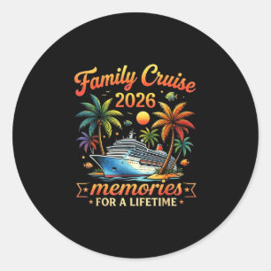 Sticker Rond Croisière en famille 2026 vacances en croisière en