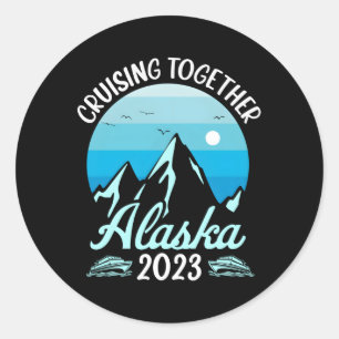 Sticker Rond Croisière Ensemble Alaska 2023 Croisière Famille V