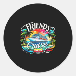 Sticker Rond Croisière entre amis 2025 Équipe de croisière 2025
