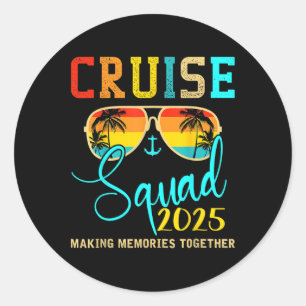 Sticker Rond Croisière Equipe 2025 Vacances Été Correspondant F