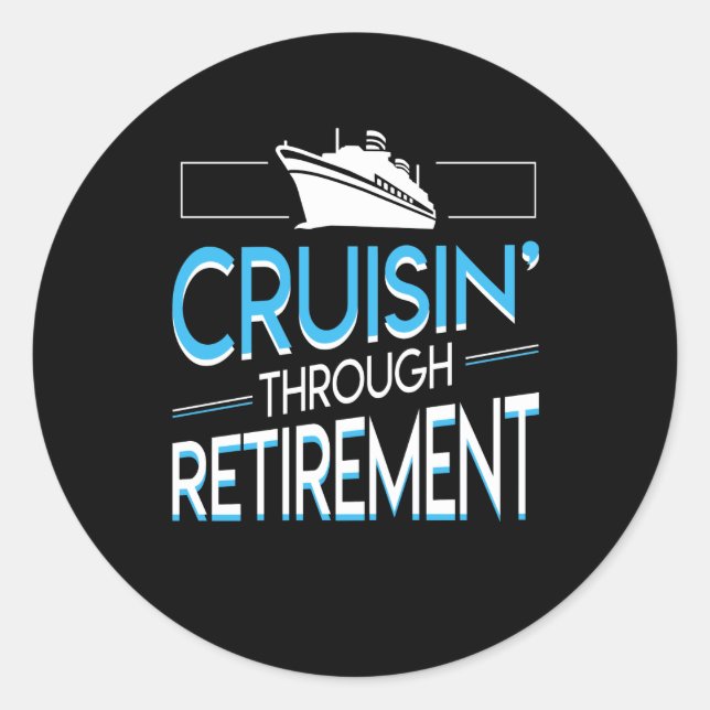 Sticker Rond Croisière grâce aux dons de retraite (Devant)