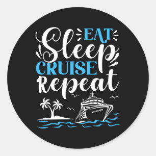 Sticker Rond Croisiere sur le sommeil à manger