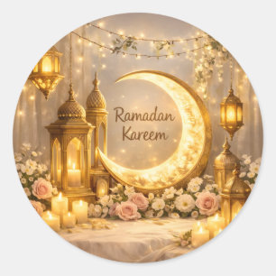 Sticker Rond Croissant De Lumière Et De Paix - 