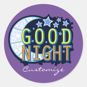 Sticker Rond Croissant de lune Thunder_Cove de bonne nuit