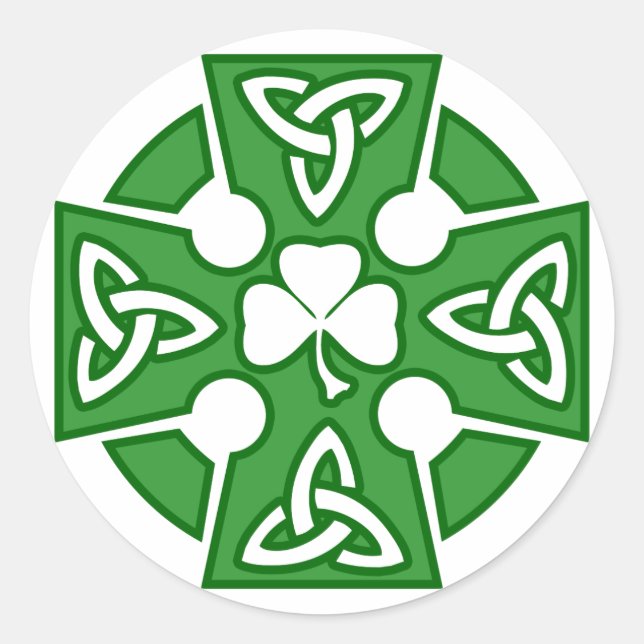 Sticker Rond Croix celte de St Patrick (Devant)