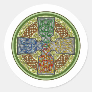 Sticker Rond Croix celtique 4 couleurs