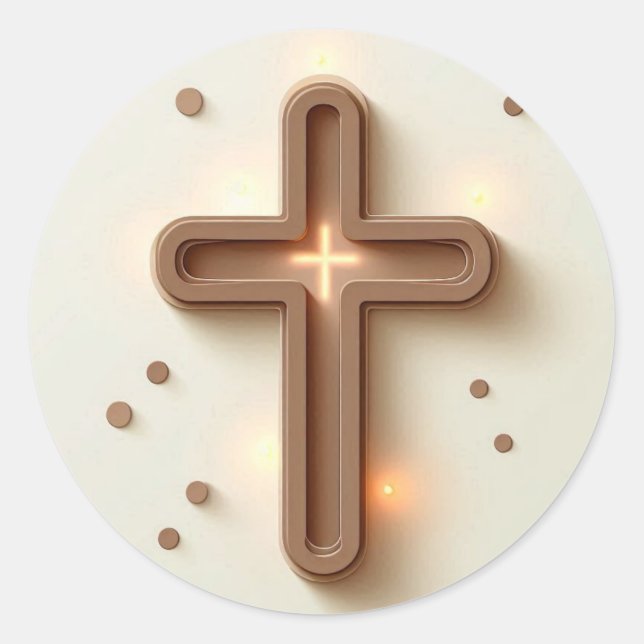 Sticker Rond Croix de crise Brown (Devant)