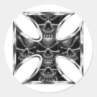 Sticker Rond Croix de fer malin