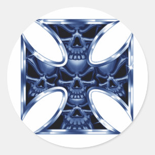 Sticker Rond Croix de fer malin 2