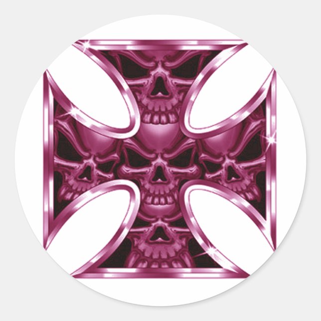 Sticker Rond Croix de fer malin 3 (Devant)