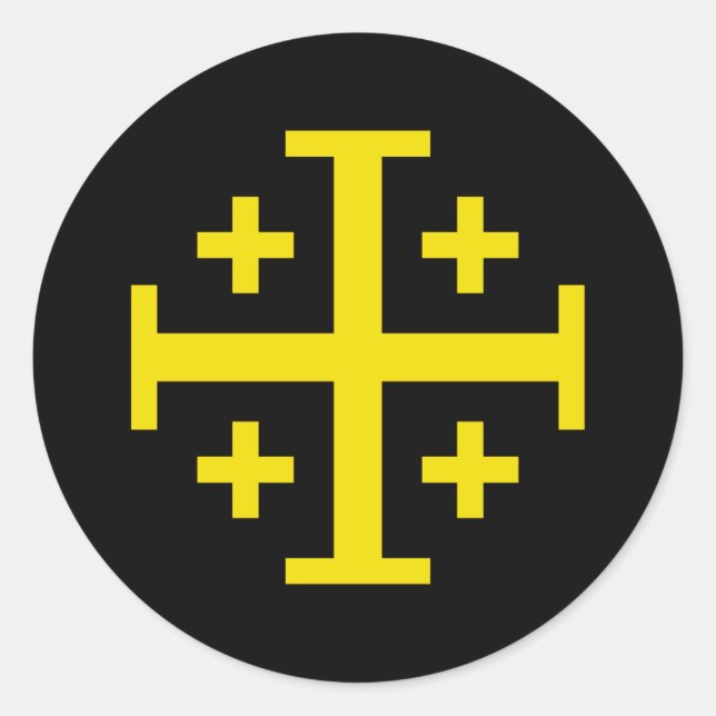 Sticker Rond Croix de Jérusalem (Devant)