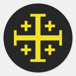 Sticker Rond Croix de Jérusalem