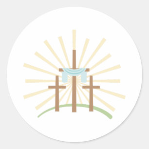 Sticker Rond Croix de Pâques