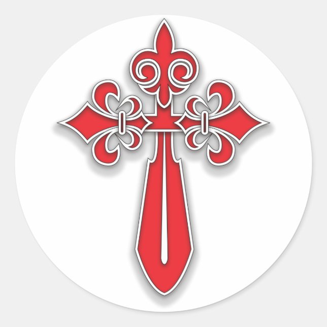 Sticker Rond Croix de Santiago (Devant)