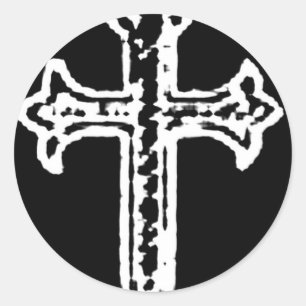 Sticker Rond Croix de St James inversée